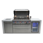 Mont Alpi Deluxe 805 Series 8 Ft Propane Outdoor Kitchen Island w/ Side Burner & Fridge - MAi805-DFC - Image 2