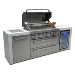 Mont Alpi MAi805-DFC Deluxe Gas Island Grill W Refrigerator Cabinet - Open From Left