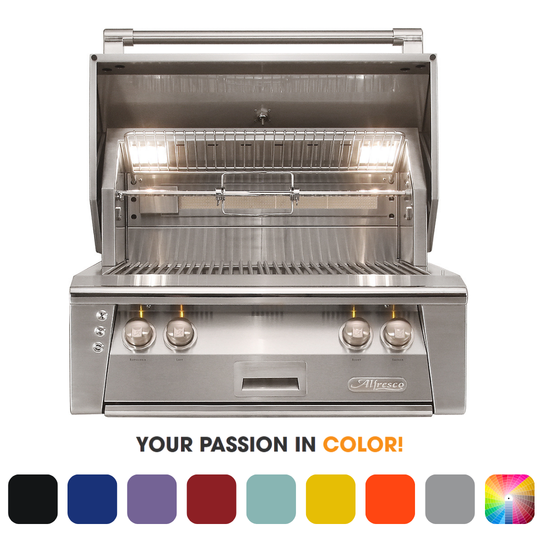 Alfresco ALXE 30-Inch Built-In Propane Gas Grill With Rotisserie – ALXE-30-LP