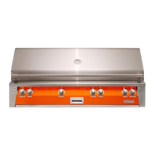 Alfresco ALXE 56-Inch Built-In All Grill With Sear Zone And Rotisserie in Luminous Orange - ALXE-56BFG-S2005