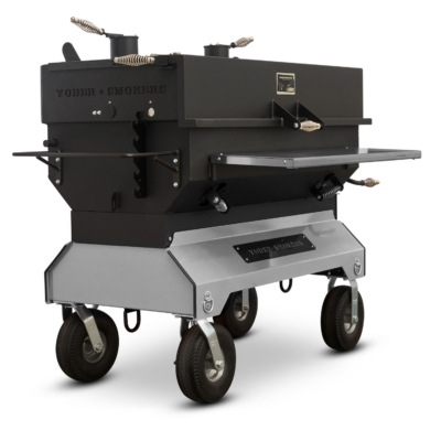 Yoder Smokers 24x48 Flat Top Adjustable Charcoal Grill on Competition Cart