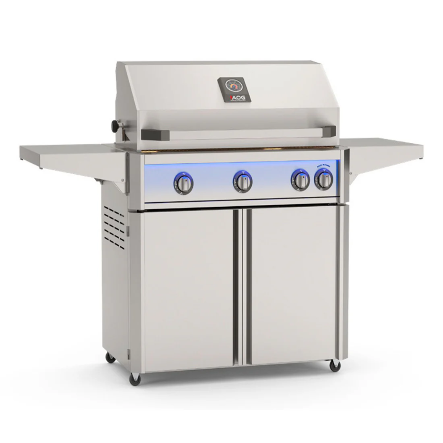 American Outdoor Grill L-Series 30-in 3-Burner Propane Grill w/ Lights & Rotisserie Kit on Cart AOG30LP + 30CRT-25