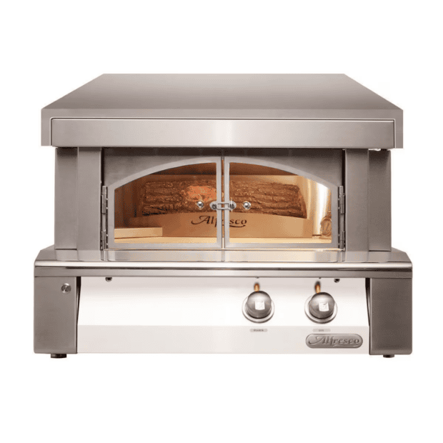 Alfresco 30-Inch Outdoor Pizza Oven Plus Signal White Matte - AXE-PZA-BI-NG-SM9003