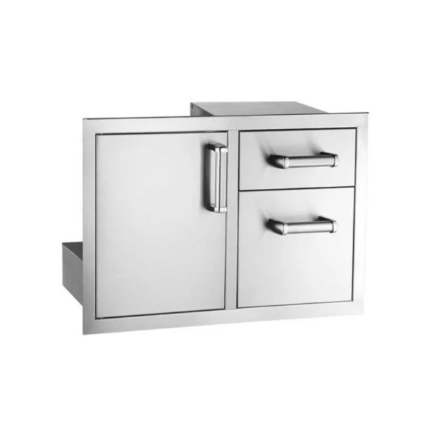 Fire Magic Flush Mounted Access Door With Double Drawer 30 X 20 with Soft Close System