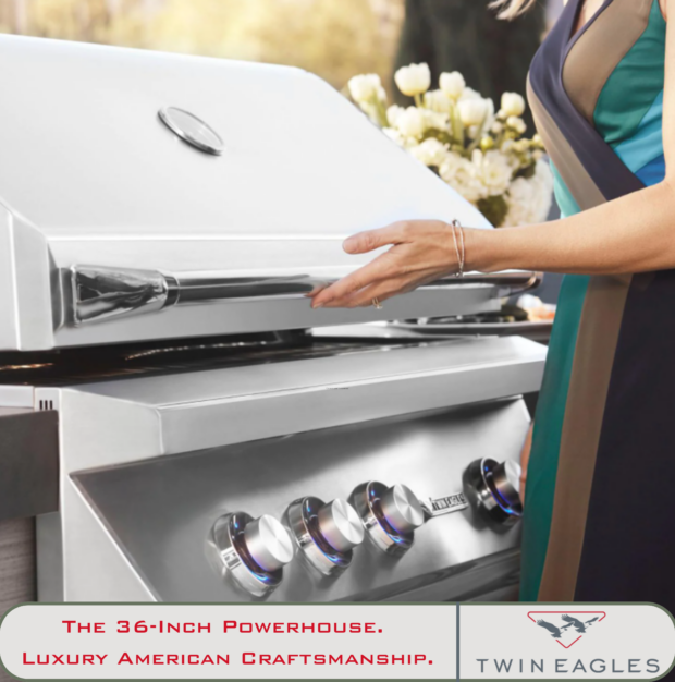 Twin Eagles 36 inch grill review – Twin Eagles TEBQ36 36-inch 3-burner built-in natural gas grill with infrared sear zone and rotisserie in outdoor kitchen island