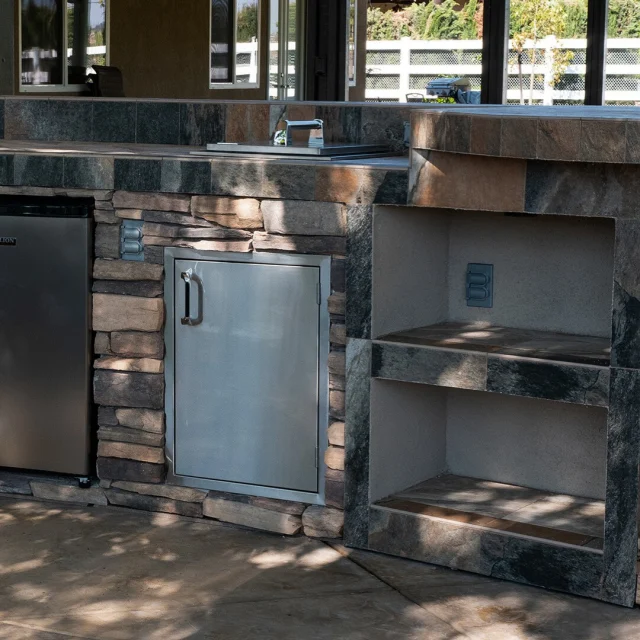 At Best of Backyard every island starts as a blank sketch and ends as a one‑of‑a‑kind showpiece, hand‑wrapped in your favorite finishes:⁠
• Hand‑laid ledger stone for authentic texture⁠
• Luxury tile tops that laugh at spills and summer sun⁠
• Shelves, doors, and sinks sized to your wishlist⁠
⁠
Want to see the materials up close? Swing by our Riverside showroom—9901 Indiana Ave, Unit 109—or tap into ideas online at Bestofbackyard.com. Let’s Create Your Perfect Space together.⁠
⁠
Drop a 🏡 if you’re ready to go custom!⁠
⁠
#BestOfBackyard #CreateYourPerfectSpace #CustomOutdoorKitchen #StackedStone #TileDesign